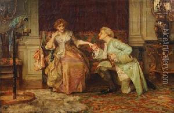 The Proposal Oil Painting - Francis Sydney Muschamp