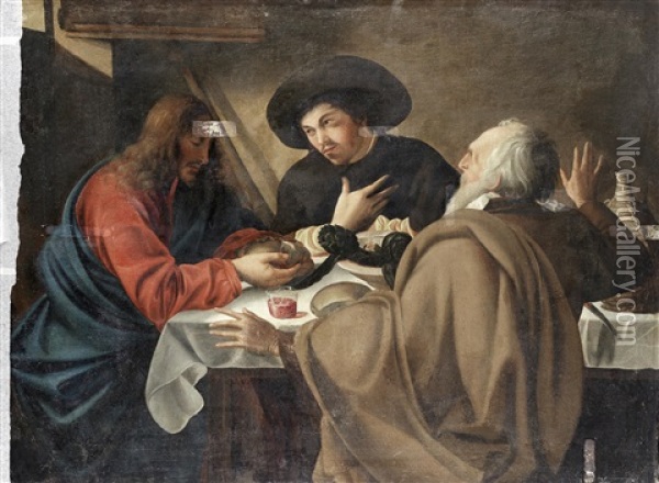 The Supper At Emmaus Oil Painting -  Caravaggio