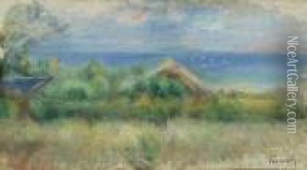 Paysage Avec Fond De Mer Oil Painting - Pierre Auguste Renoir