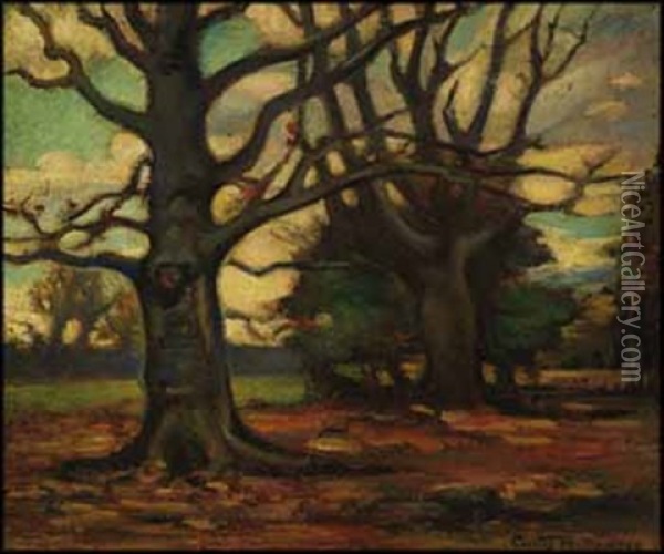 In The Forest Oil Painting - Albert Curtis Williamson