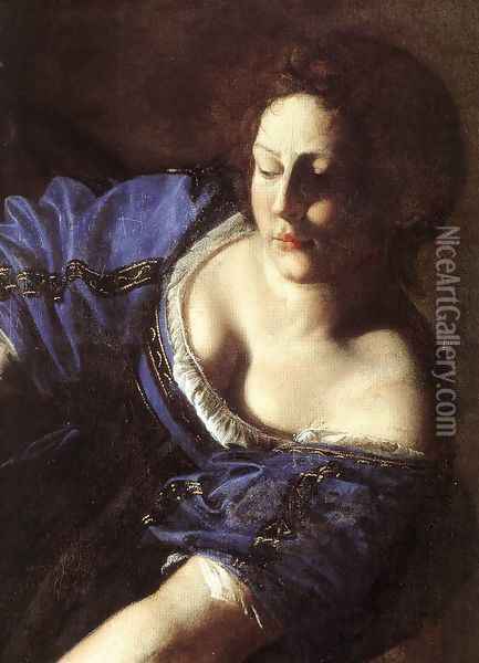 Judith Beheading Holofernes (detail) 1611-12 Oil Painting - Artemisia Gentileschi