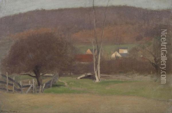 Distant Farm Oil Painting - John Francis Murphy