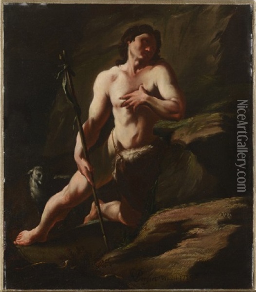 St. John The Baptist Oil Painting - Josef Bergler the Younger