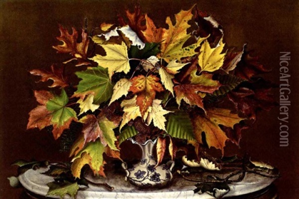 Autumn Leaves Oil Painting - Sarah Jane Prentiss