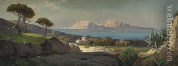 Capri Oil Painting - Elviro Raimondi