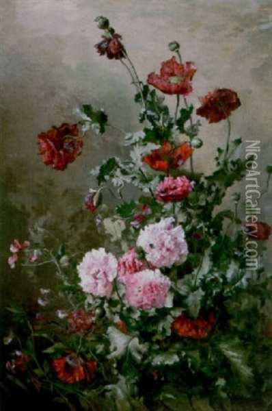 Still Life Of Flowers Oil Painting - Alfred Renaudin