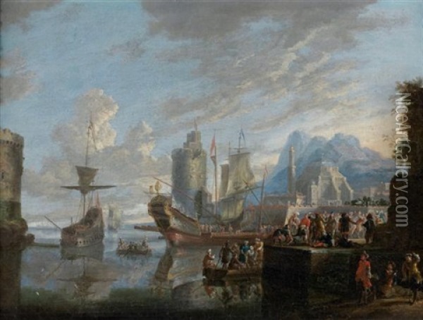 Vue Fantaisiste De Constantinople Oil Painting - Jan-Baptiste van der Meiren