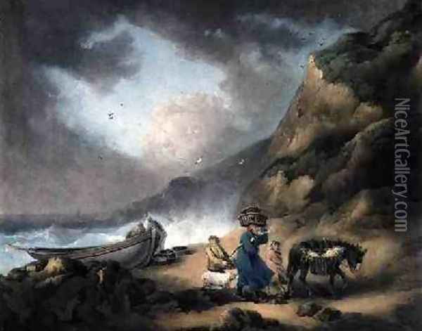 Fishermen Oil Painting - George Morland