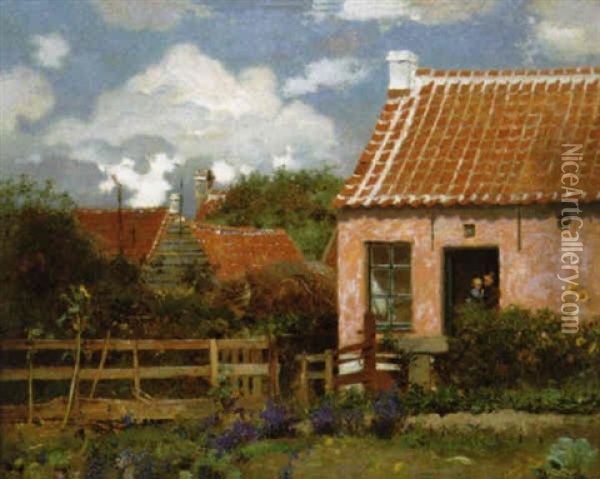 Gezicht Te Knokke Oil Painting - Pierre Jan van der Ouderaa