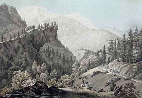 View of the Chamonix Valley 1789 Oil Painting - Jean Antoine Linck