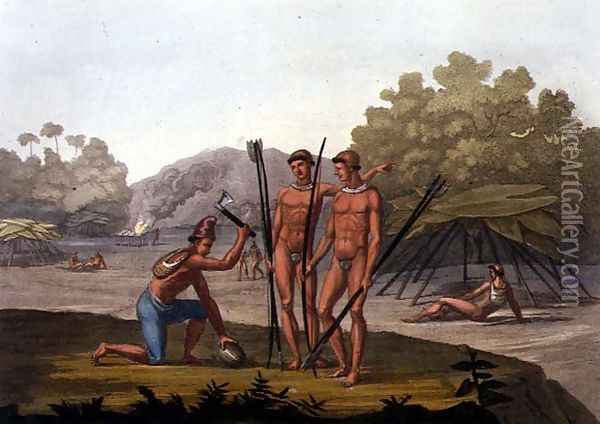 Patacho Tribesmen Oil Painting - G. Bramati