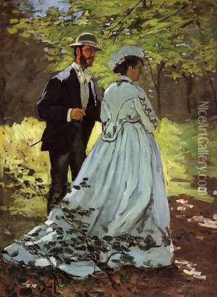 The Strollers Oil Painting - Claude Oscar Monet