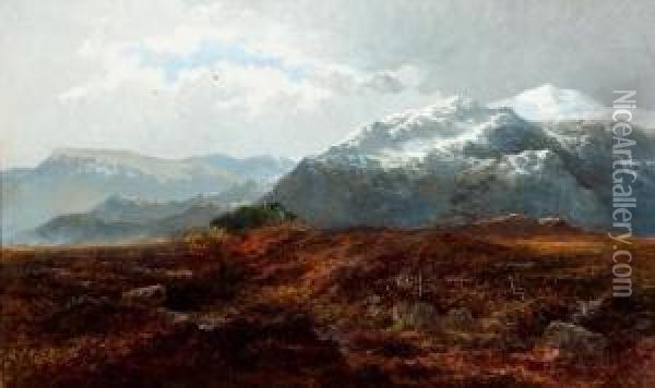 Perthshire Moorland Scene Oil Painting - E. Taylor