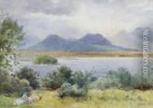 Lough Fee Oil Painting - Joseph Carey Carey