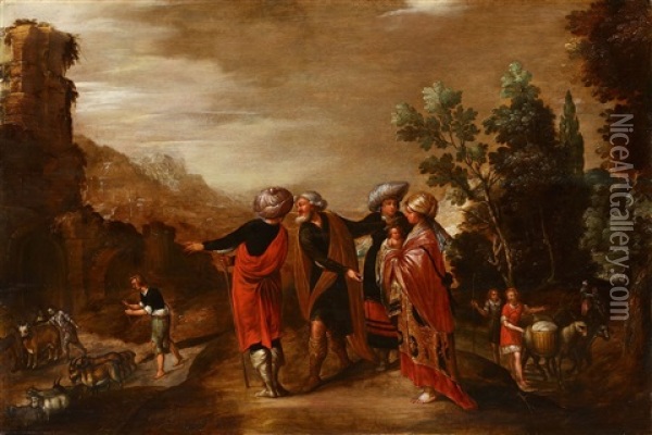 Jacob's Return To Canaan Oil Painting - Pieter Lastman