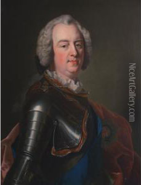 Portrait Of A Gentleman Said To Be Charles Oil Painting - Jean Baptiste van Loo