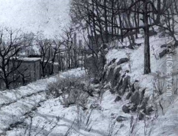 Winter Morning/afternoon Oil Painting - Charles Jacob Jung