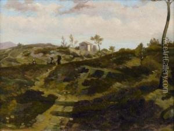 Paysage D'italie Oil Painting - Emile Loubon