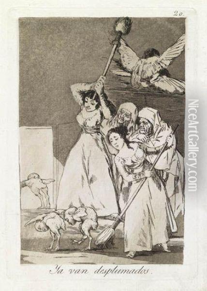 Ya Van Desplumados Oil Painting - Francisco De Goya y Lucientes