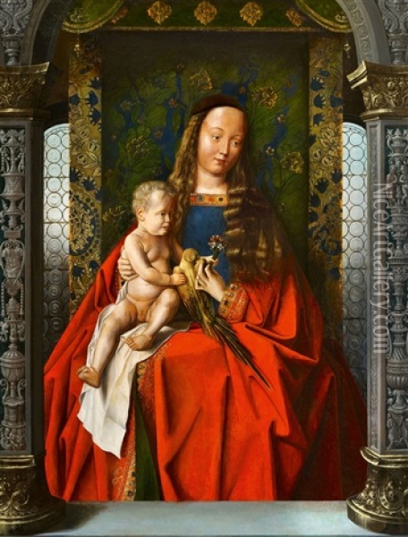 Madonna Mit Kind Oil Painting - Jan Van Eyck