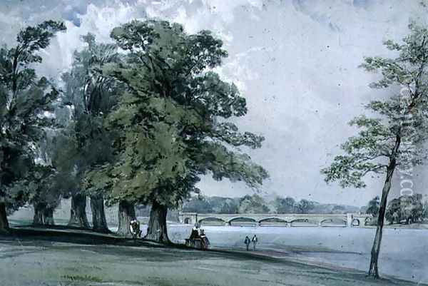 View on the Serpentine, Hyde Park Oil Painting - William Callow