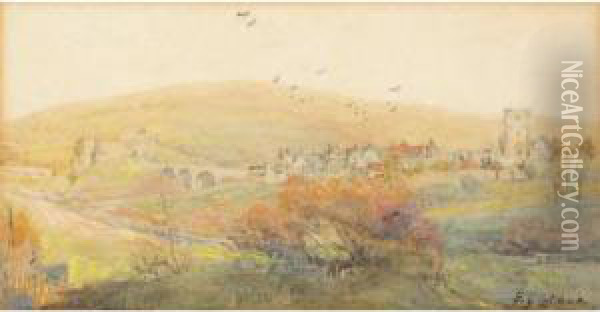 Autumn Landscape Oil Painting - Frederick George Cotman