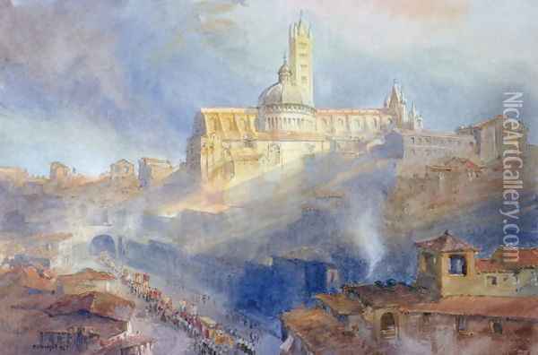 The Cathedral, Siena, 1902 Oil Painting - Richard Henry Wright