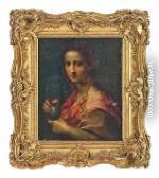 Saint Mary Magdalene Oil Painting - Domenico Puligo