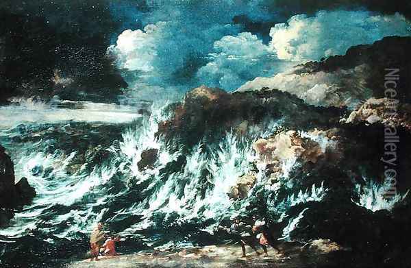 The Storm, before 1700 Oil Painting - Antonio Francesco Peruzzini