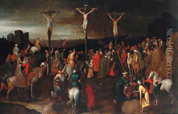 The Crucifixion Oil Painting - Pieter Breughel II