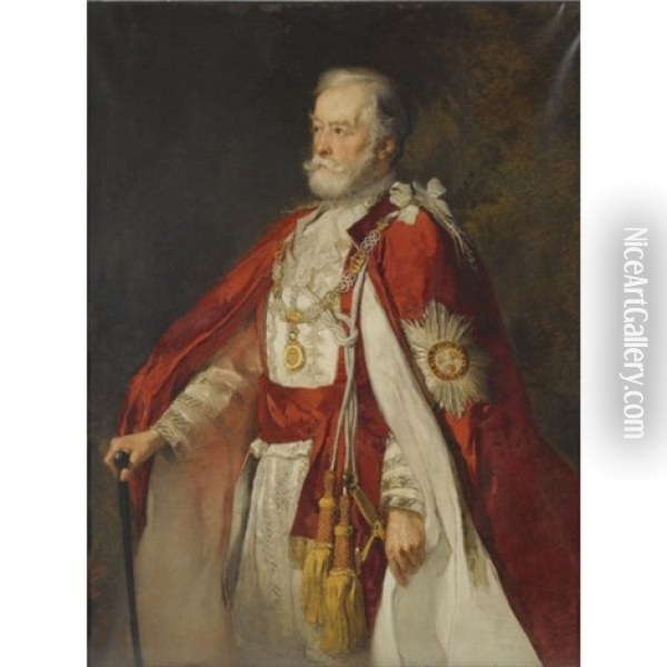 Portrait Of Sir John Savile-lumley, Later 1st Baron Savile Oil Painting - Christoffel Bisschop
