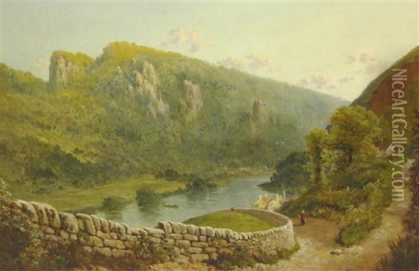 On The River Swale Oil Painting - Edward H. Niemann