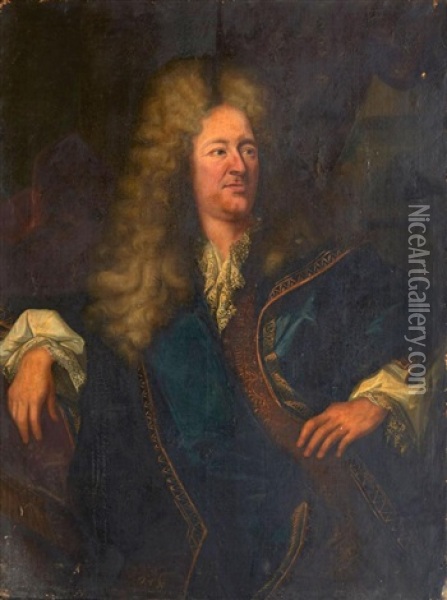 Portrait Presume De Maximilien Titon Oil Painting - Hyacinthe Rigaud