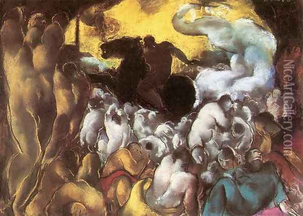 Biblical scene 1929 Oil Painting - David Jandi