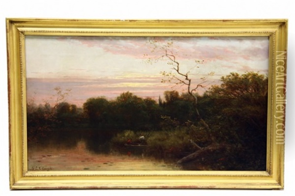 Hunters At Sunrise Oil Painting - George Lafayette Clough