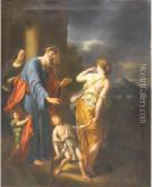 Expulsion Of Hagar Oil Painting - Willem van Mieris