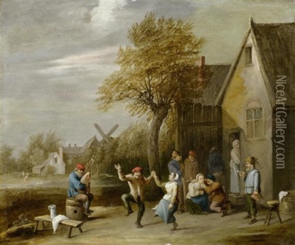 Bauernfest Auf Dem Land Oil Painting - Thomas Van Apshoven