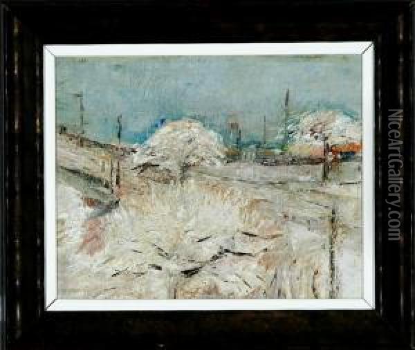 Winters Day Near Haute-valais Oil Painting - Otto Vautier