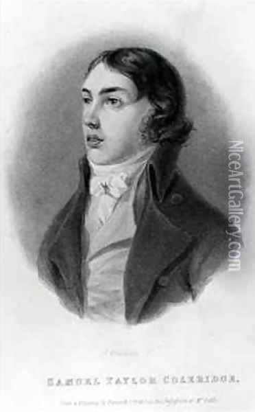 Portrait of Samuel Taylor Coleridge 1772-1834 as a Young Man Oil Painting - Hancock, Robert