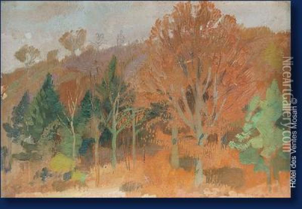 Automne Oil Painting - Auguste Donnay