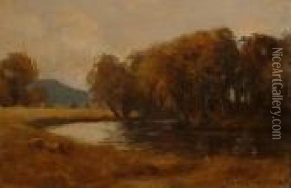 A River Landscape. Oil Painting - Duncan Cameron