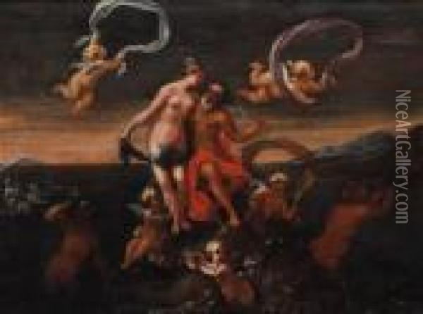 The Triumph Of Amphitrite Oil Painting - Giovanni Camillo Sagrestani