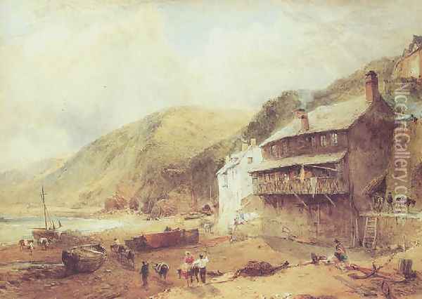 View of Clovelly, North Devon Oil Painting - William of Eton Evans