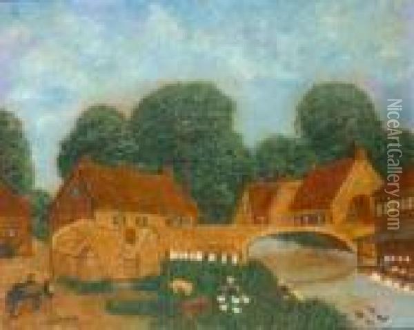 Ferme (pont Lavandieres) Oil Painting - Louis Vivin