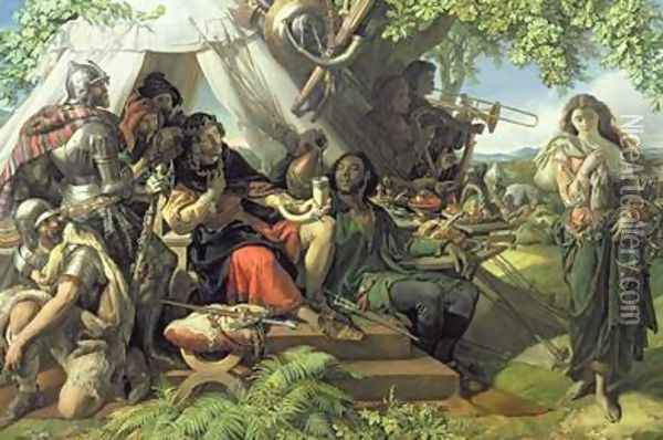 King Cophetua and the Beggar Maid Oil Painting - Daniel Maclise