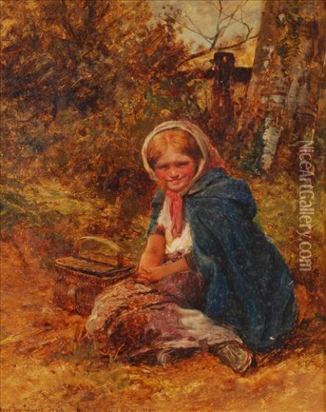 A Young Girl Resting Oil Painting - Edward Thompson Davis