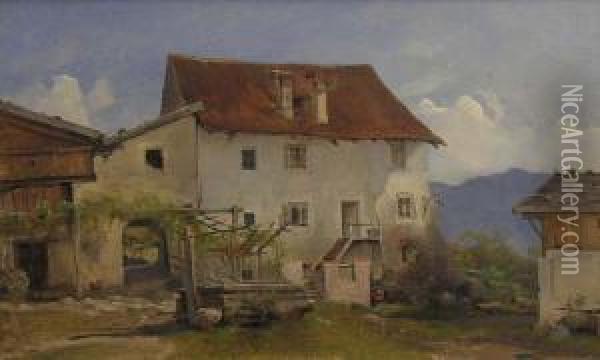 Tyrol, Route Vers L'italie Oil Painting - Vilhelm Petersen