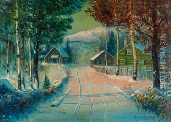 Summer Landscape Oil Painting - Svend Rasmussen Svendsen
