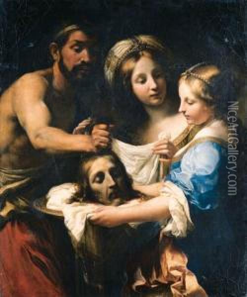 Salome With The Head Of Saint John The Baptist Oil Painting - Onorio Marinari