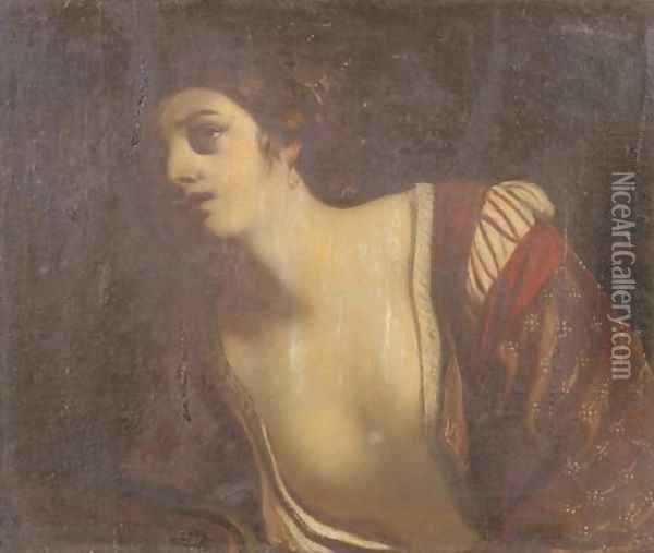 A female saint Oil Painting - Giovanni Francesco Barbieri